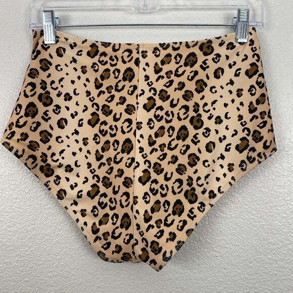 Reformation High Rise Leopard Print Bikini Bottom - Picture 3 of 8